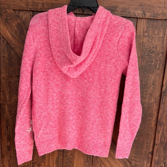 Pink Heart Pattern Hoodie Sweater - Picture 7 of 12